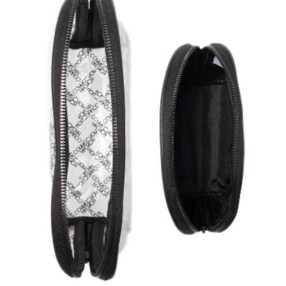 French Connection Esme Croco Double Clam Cosmetic Pouch - NWT - Picture 5 of 5